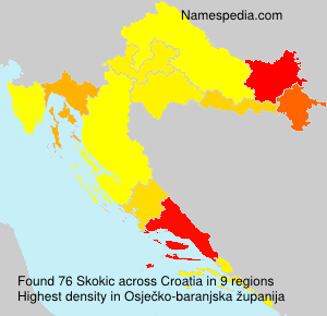Surname Skokic in Croatia Surname Skokic in Croatia