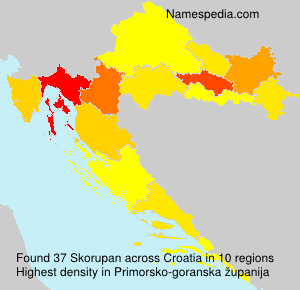 Surname Skorupan in Croatia Surname Skorupan in Croatia