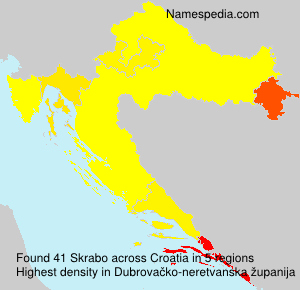 Surname Skrabo in Croatia