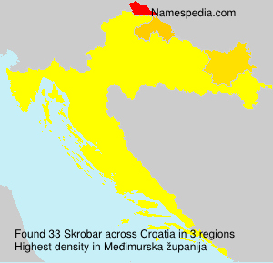 Surname Skrobar in Croatia Surname Skrobar in Croatia