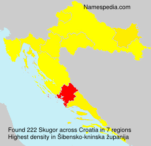 Surname Skugor in Croatia Surname Skugor in Croatia