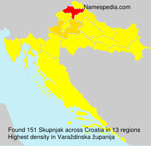 Surname Skupnjak in Croatia Surname Skupnjak in Croatia
