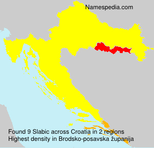 Surname Slabic in Croatia Surname Slabic in Croatia
