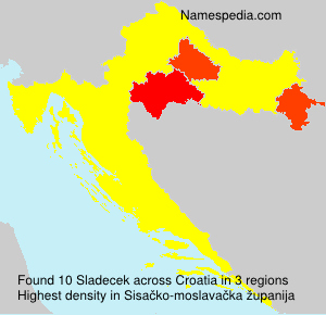 Surname Sladecek in Croatia Surname Sladecek in Croatia