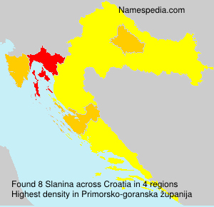 Surname Slanina in Croatia Surname Slanina in Croatia