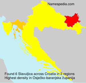 Surname Slavuljica in Croatia Surname Slavuljica in Croatia