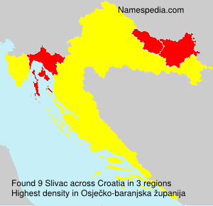 Surname Slivac in Croatia Surname Slivac in Croatia