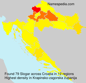 Surname Slogar in Croatia Surname Slogar in Croatia