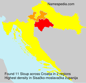 Surname Sloup in Croatia Surname Sloup in Croatia