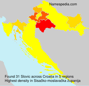 Surname Slovic in Croatia Surname Slovic in Croatia