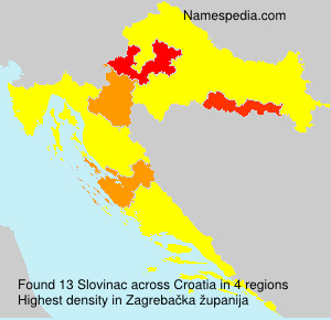 Surname Slovinac in Croatia Surname Slovinac in Croatia