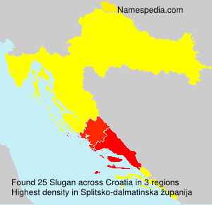 Surname Slugan in Croatia Surname Slugan in Croatia