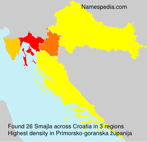 Surname Smajla in Croatia