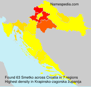 Surname Smetko in Croatia Surname Smetko in Croatia