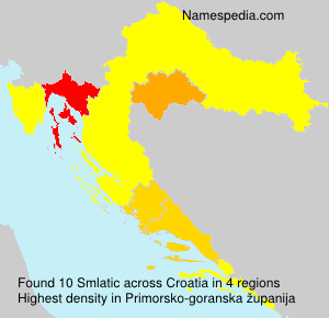 Surname Smlatic in Croatia Surname Smlatic in Croatia