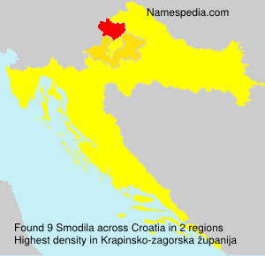 Surname Smodila in Croatia Surname Smodila in Croatia