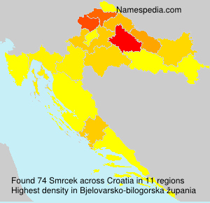 Surname Smrcek in Croatia Surname Smrcek in Croatia