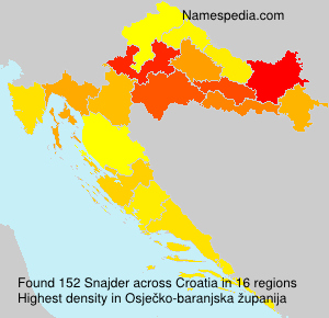 Surname Snajder in Croatia Surname Snajder in Croatia