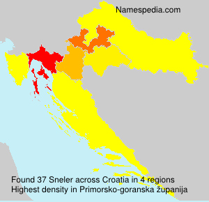 Surname Sneler in Croatia Surname Sneler in Croatia