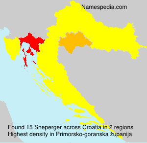 Surname Sneperger in Croatia Surname Sneperger in Croatia