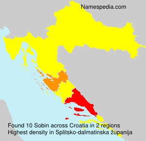 Surname Sobin in Croatia Surname Sobin in Croatia