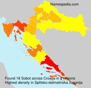Surname Sobot in Croatia Surname Sobot in Croatia