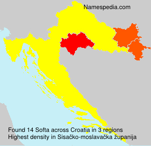 Surname Softa in Croatia Surname Softa in Croatia