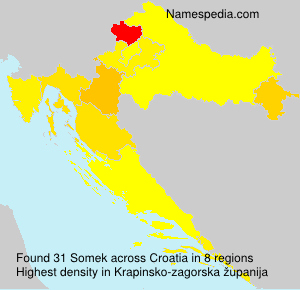 Surname Somek in Croatia Surname Somek in Croatia