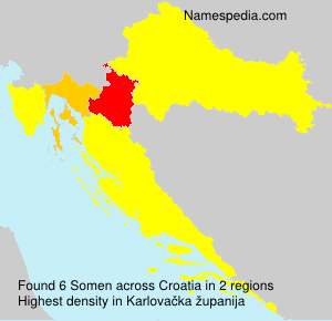Surname Somen in Croatia Surname Somen in Croatia