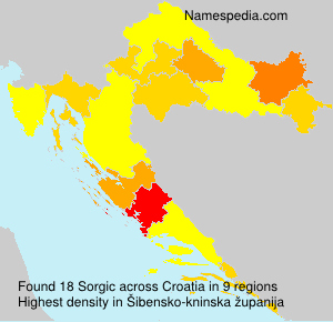 Surname Sorgic in Croatia Surname Sorgic in Croatia