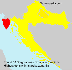 Surname Sorgo in Croatia Surname Sorgo in Croatia