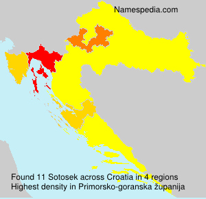 Surname Sotosek in Croatia Surname Sotosek in Croatia