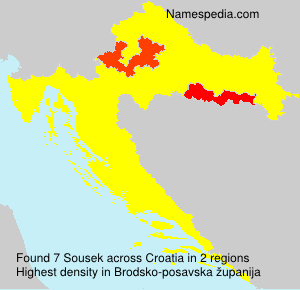 Surname Sousek in Croatia Surname Sousek in Croatia