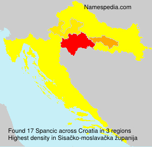 Surname Spancic in Croatia Surname Spancic in Croatia
