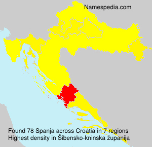 Surname Spanja in Croatia