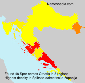 Surname Spar in Croatia Surname Spar in Croatia