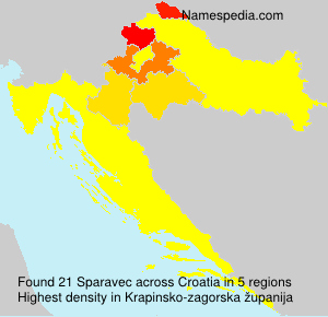 Surname Sparavec in Croatia Surname Sparavec in Croatia
