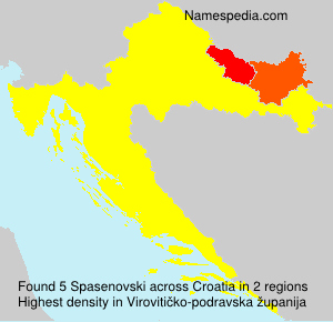 Surname Spasenovski in Croatia Surname Spasenovski in Croatia