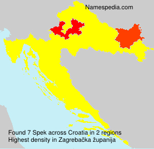 Surname Spek in Croatia Surname Spek in Croatia