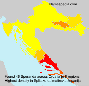 Surname Speranda in Croatia Surname Speranda in Croatia