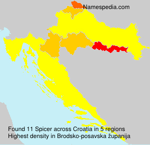 Surname Spicer in Croatia Surname Spicer in Croatia