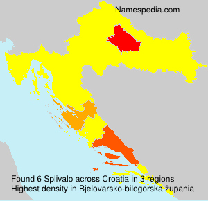 Surname Splivalo in Croatia Surname Splivalo in Croatia