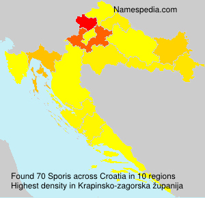 Surname Sporis in Croatia