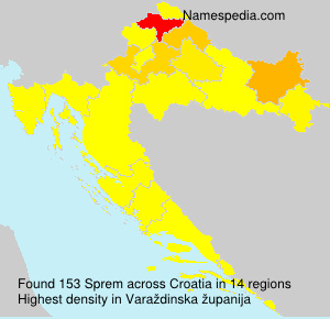 Surname Sprem in Croatia Surname Sprem in Croatia