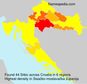 Surname Srbic in Croatia Surname Srbic in Croatia