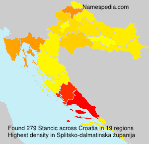 Surname Stancic in Croatia Surname Stancic in Croatia