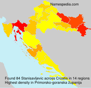Surname Stanisavljevic in Croatia Surname Stanisavljevic in Croatia