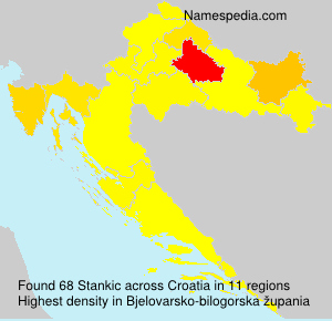 Surname Stankic in Croatia Surname Stankic in Croatia