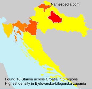 Surname Stansa in Croatia Surname Stansa in Croatia