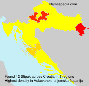 Surname Stipak in Croatia Surname Stipak in Croatia